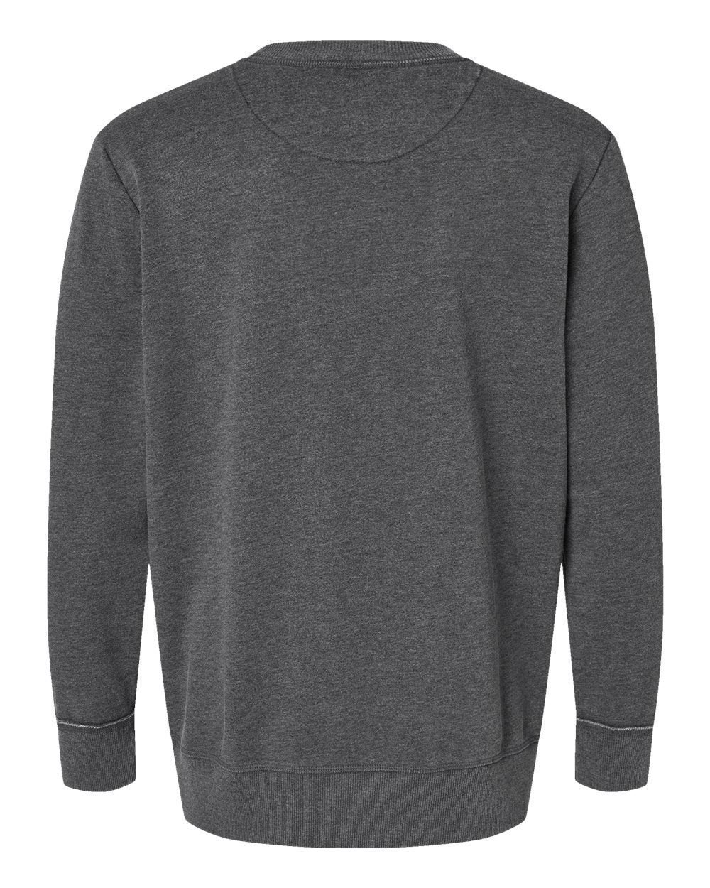 Front View of Washed Black Vintage Wash Fleece Crewneck Sweatshirt - 6935