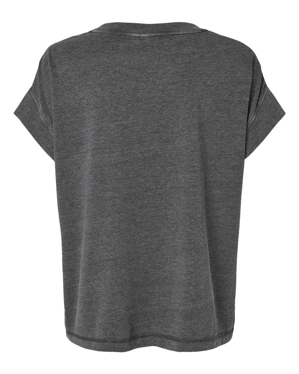 Front View of Washed Black Women's Relaxed Vintage Wash Tee - 3502