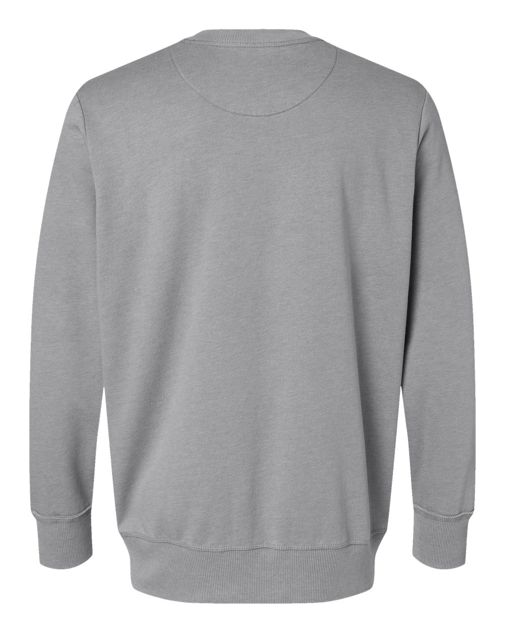 Front View of Washed Grey Vintage Wash Fleece Crewneck Sweatshirt - 6935