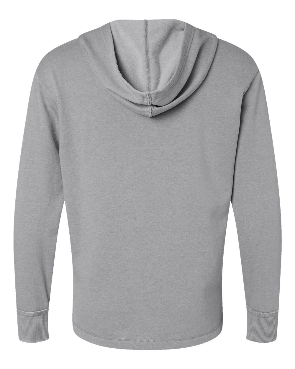 Front View of Washed Grey Vintage Wash Fleece Hoodie - 6936