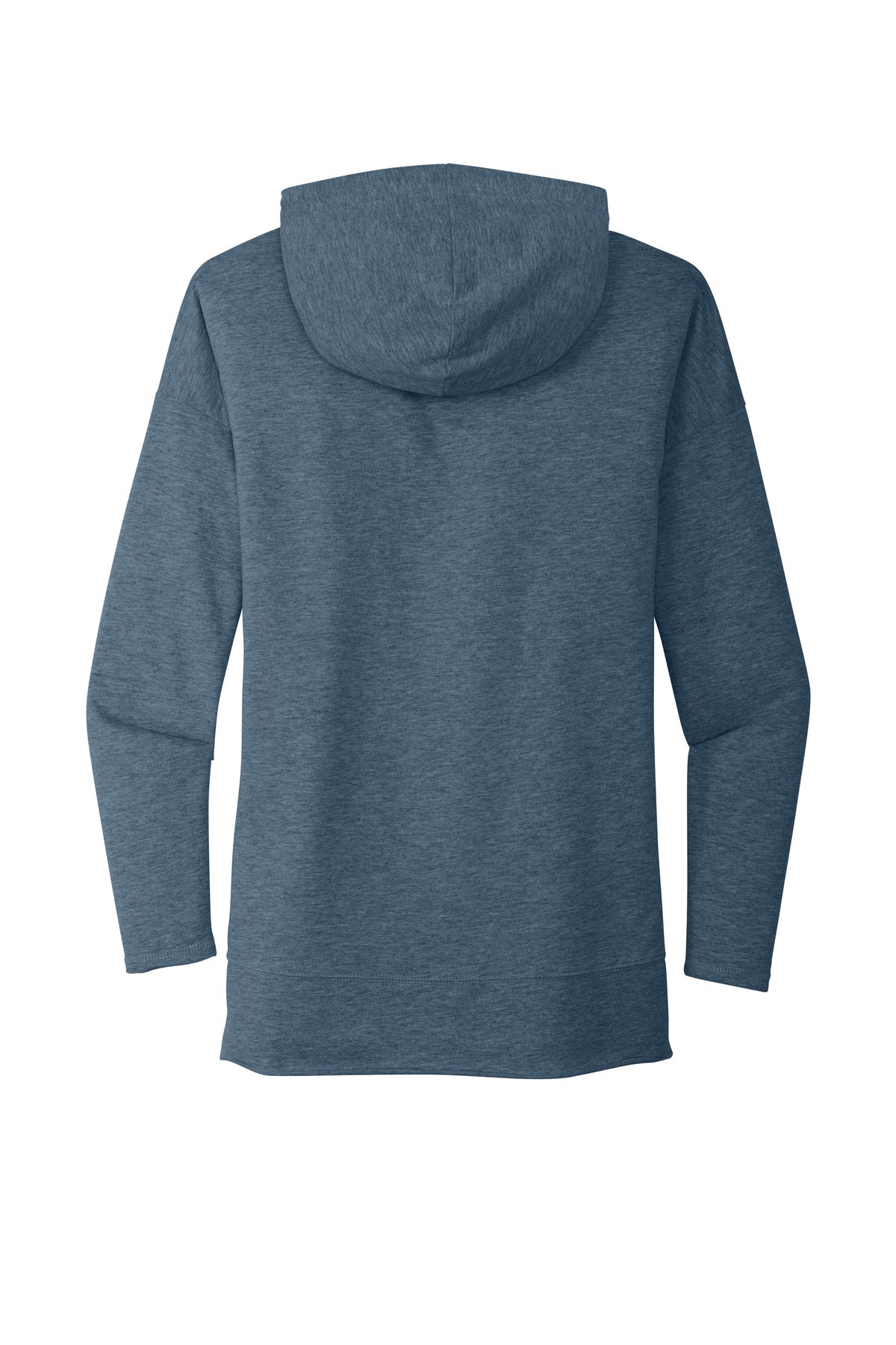 Front View of Washed Indigo District Women's Featherweight French Terry Hoodie DT671