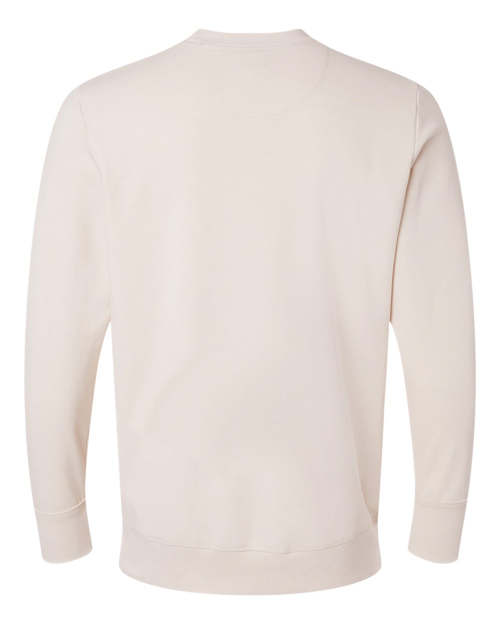 Front View of Washed Natural Vintage Wash Fleece Crewneck Sweatshirt - 6935