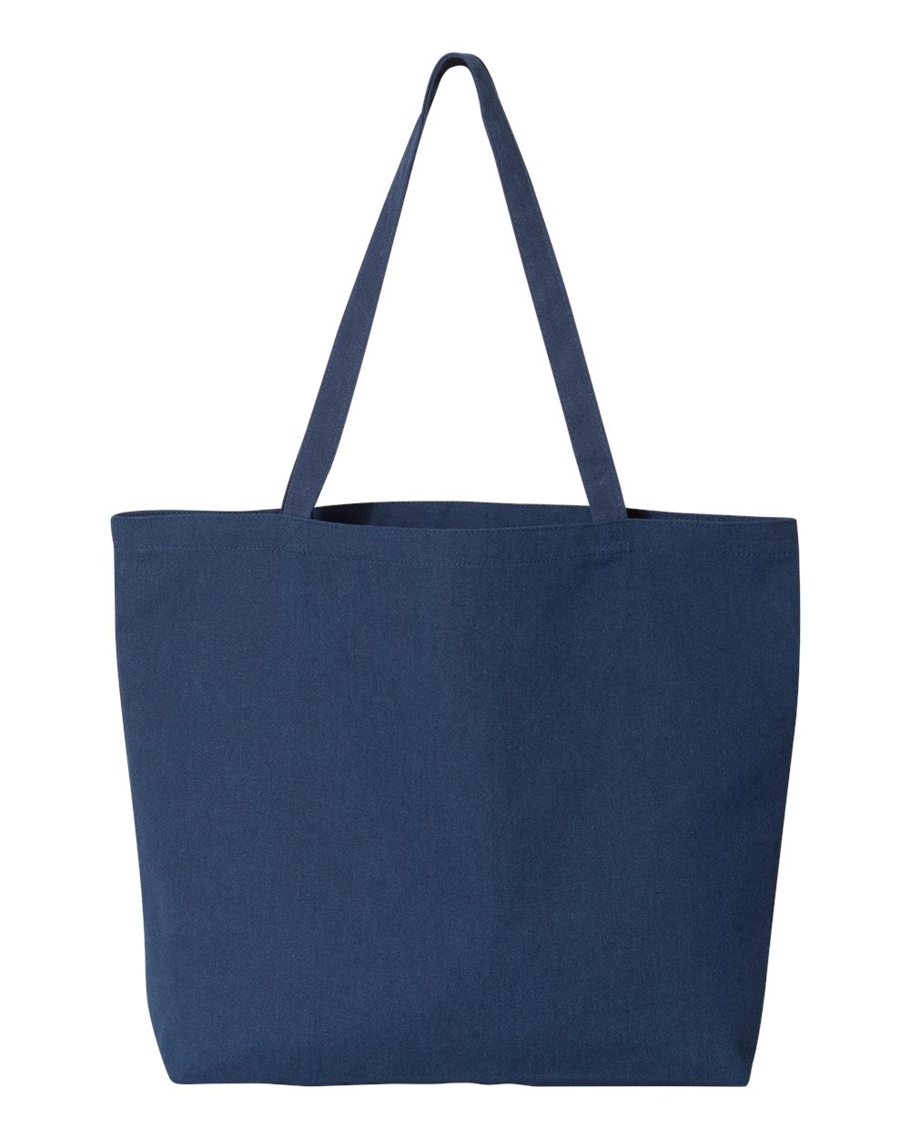 Front View of Washed Navy Seaside Pigment-Dyed Large Tote - 8507