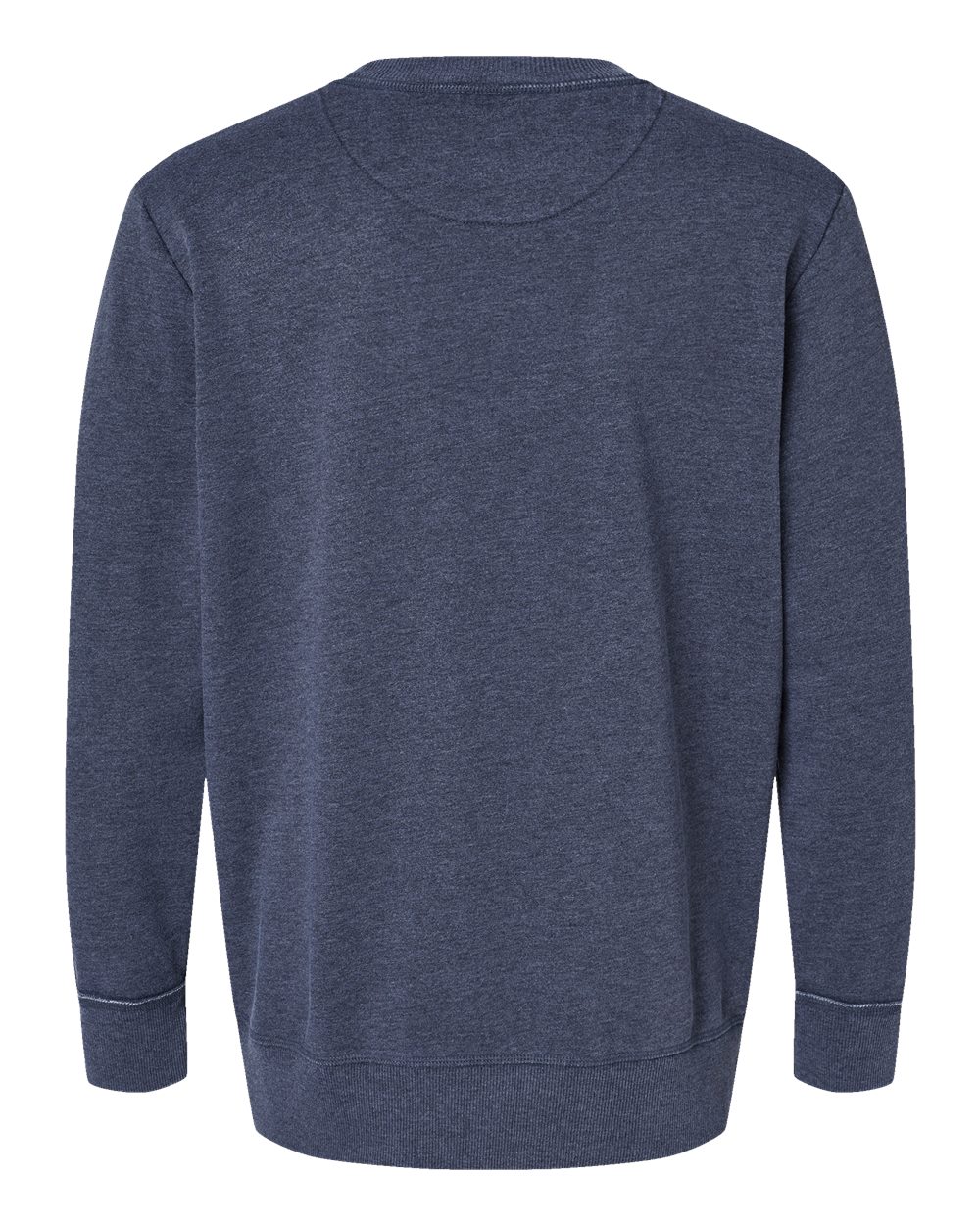 Rear View of Washed Navy Vintage Wash Fleece Crewneck Sweatshirt - 6935