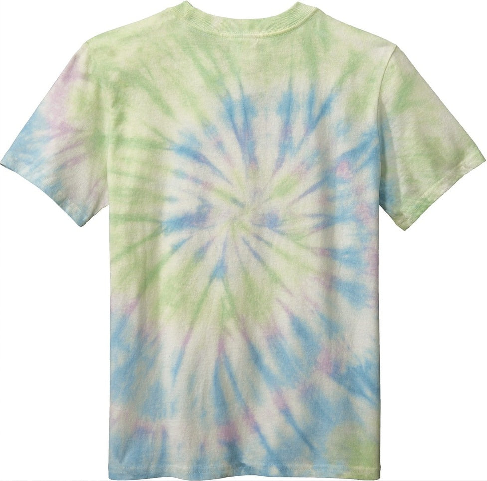 Front View of Watercolor Sp Port & Co Youth Tie-Dye Tee. PC147Y