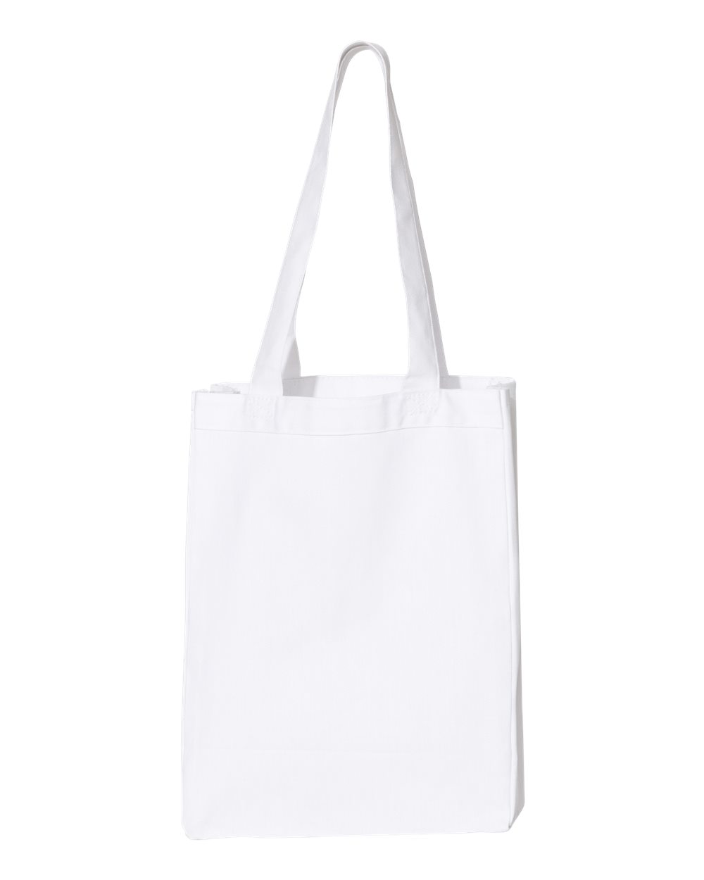 Front View of White 12L Gussetted Shopping Bag - Q1000