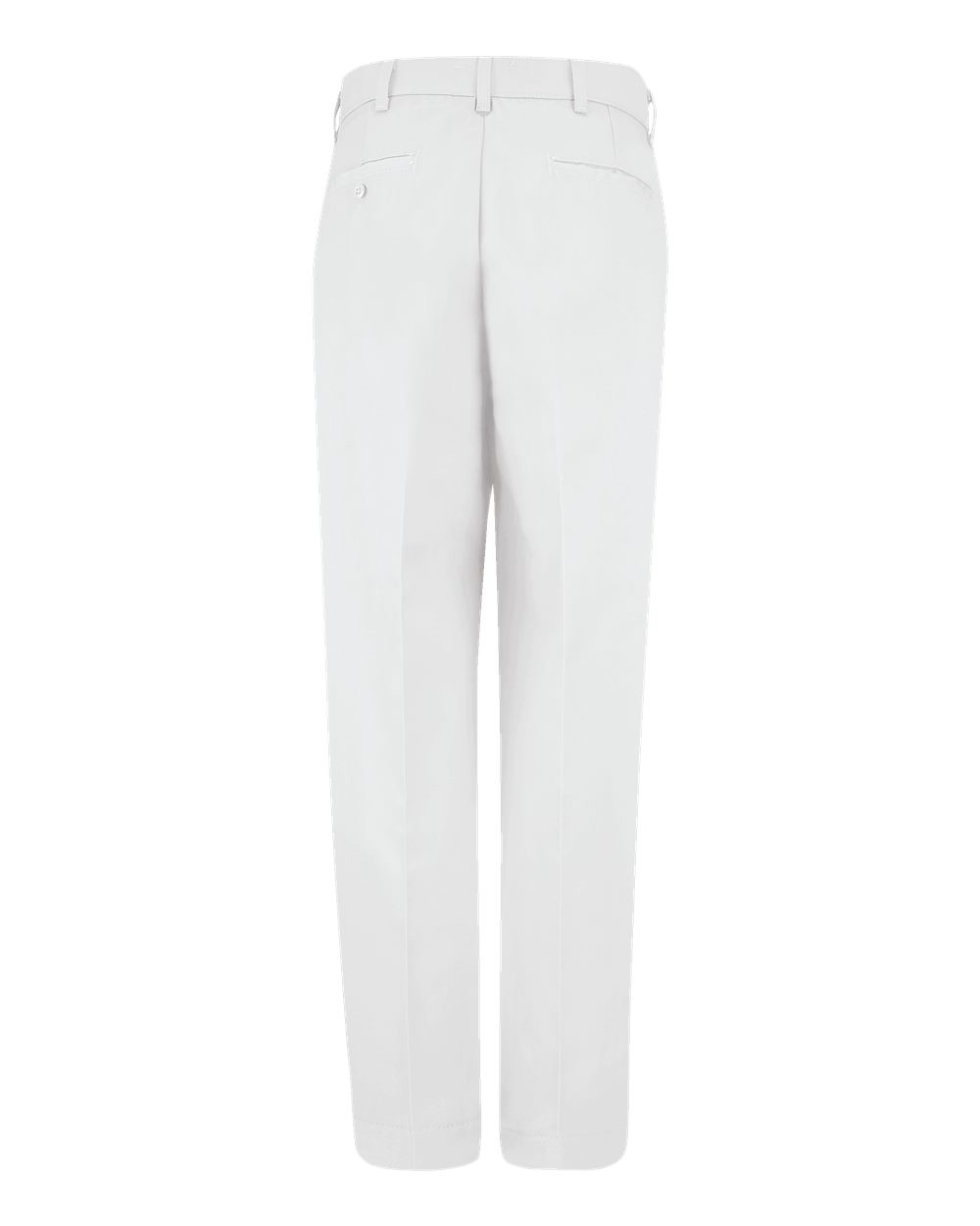 Front View of White - 32I Dura-Kap Industrial Pants - PT20