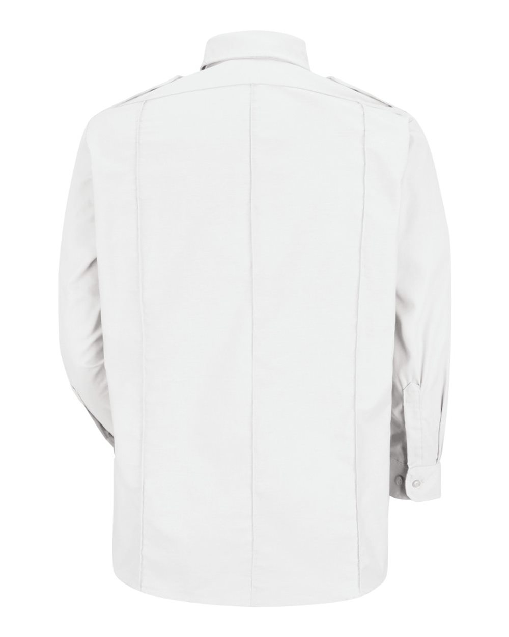 Front View of White - 367 Long Sleeve Security Shirt - SP36