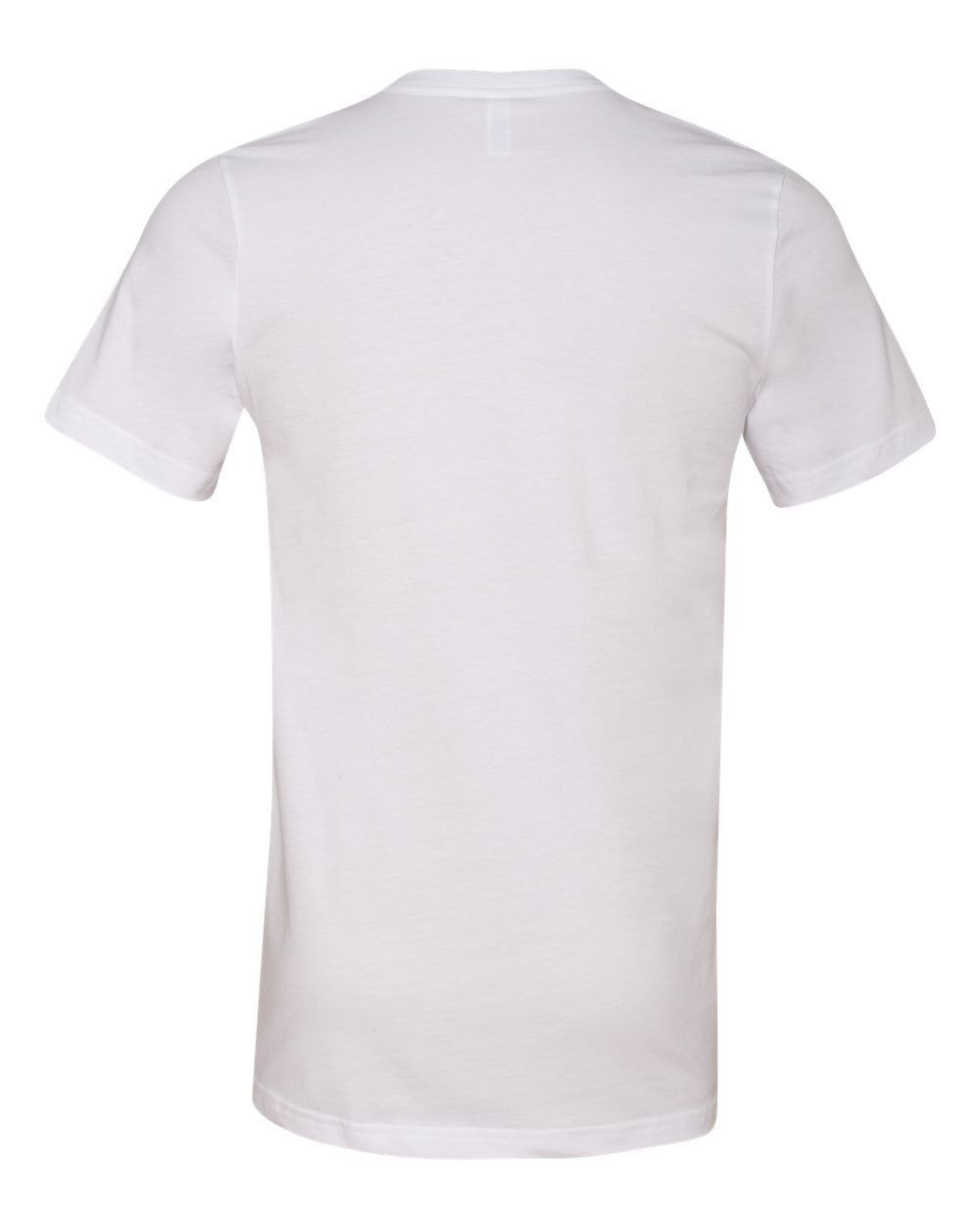 Rear View of White/ Athletic Heather Jersey Pocket Tee - 3021