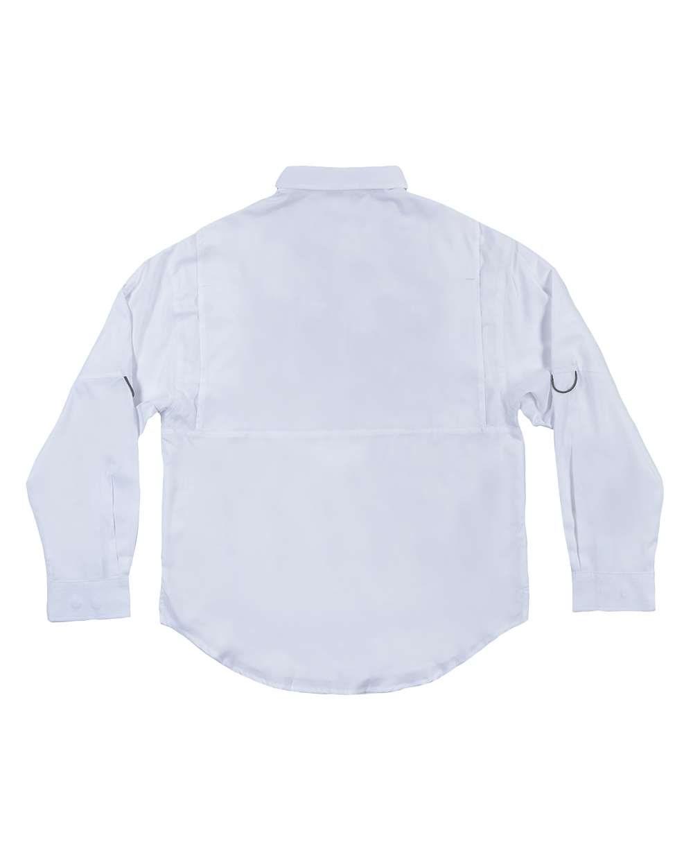 Front View of White Baja Long Sleeve Fishing Shirt - 2299