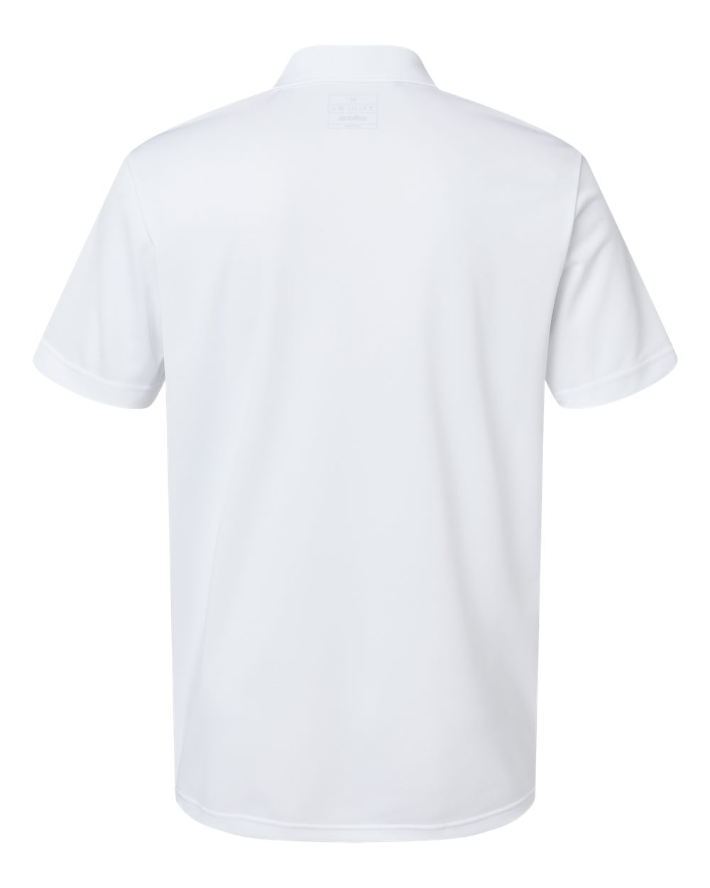 Rear View of White Basic Sport Polo - A430 plain