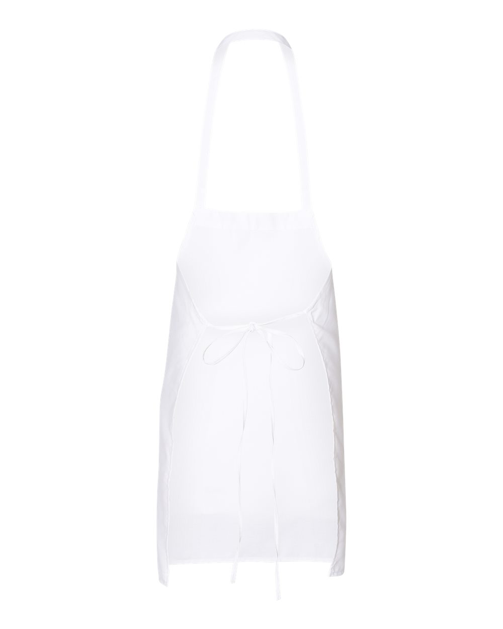 Rear View of White Bib Apron - Q4010