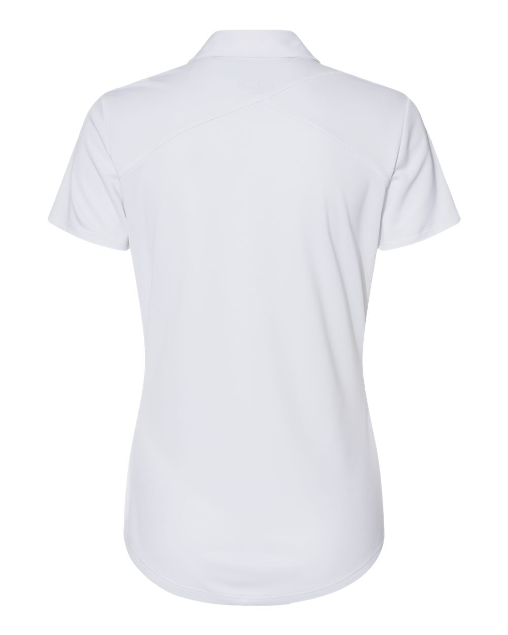 Rear View of White/ Black Women's Floating 3-Stripes Polo - A481