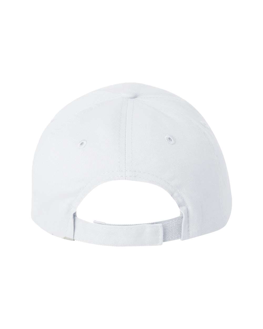 Front View of White Brushed Twill Cap - VC200