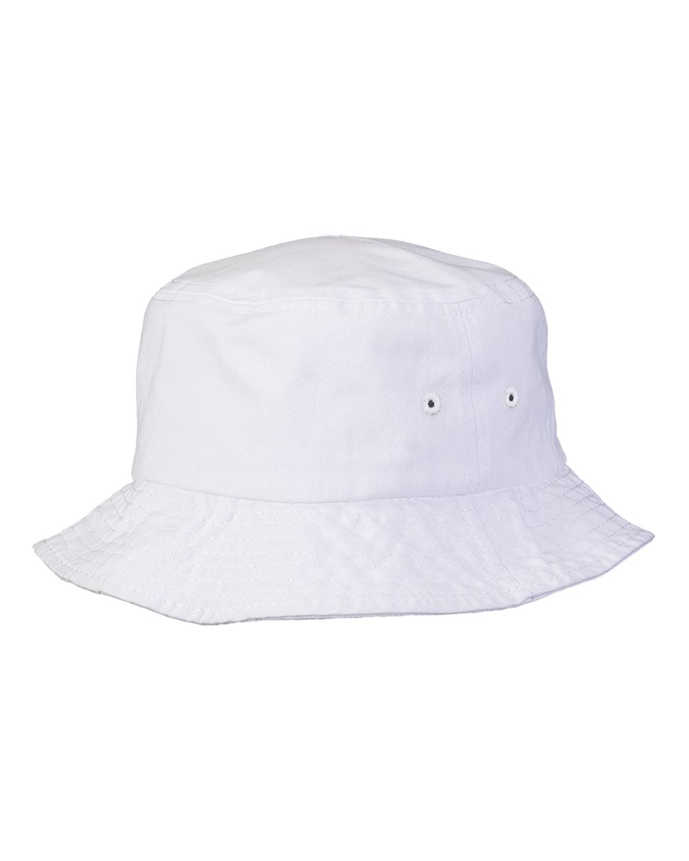 Front View of White Bucket Hat - 2050