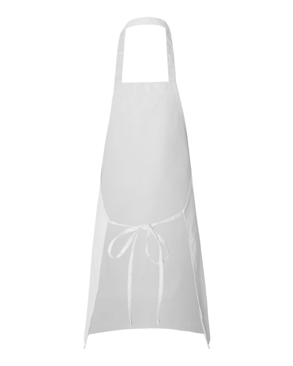 Front View of White Butcher Apron - Q2010