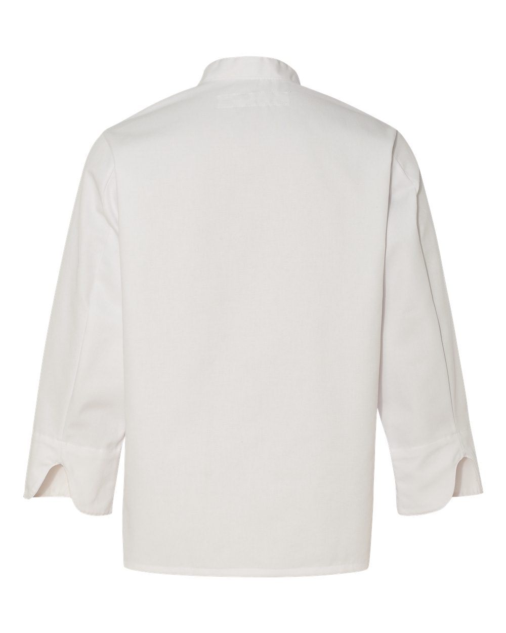 Rear View of White Button Chef Coat with Thermometer Pocket - 0413