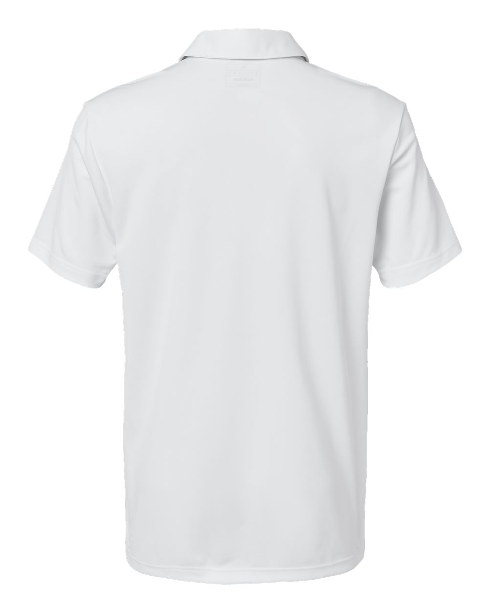 Front View of White Camo Chest Print Polo - A585