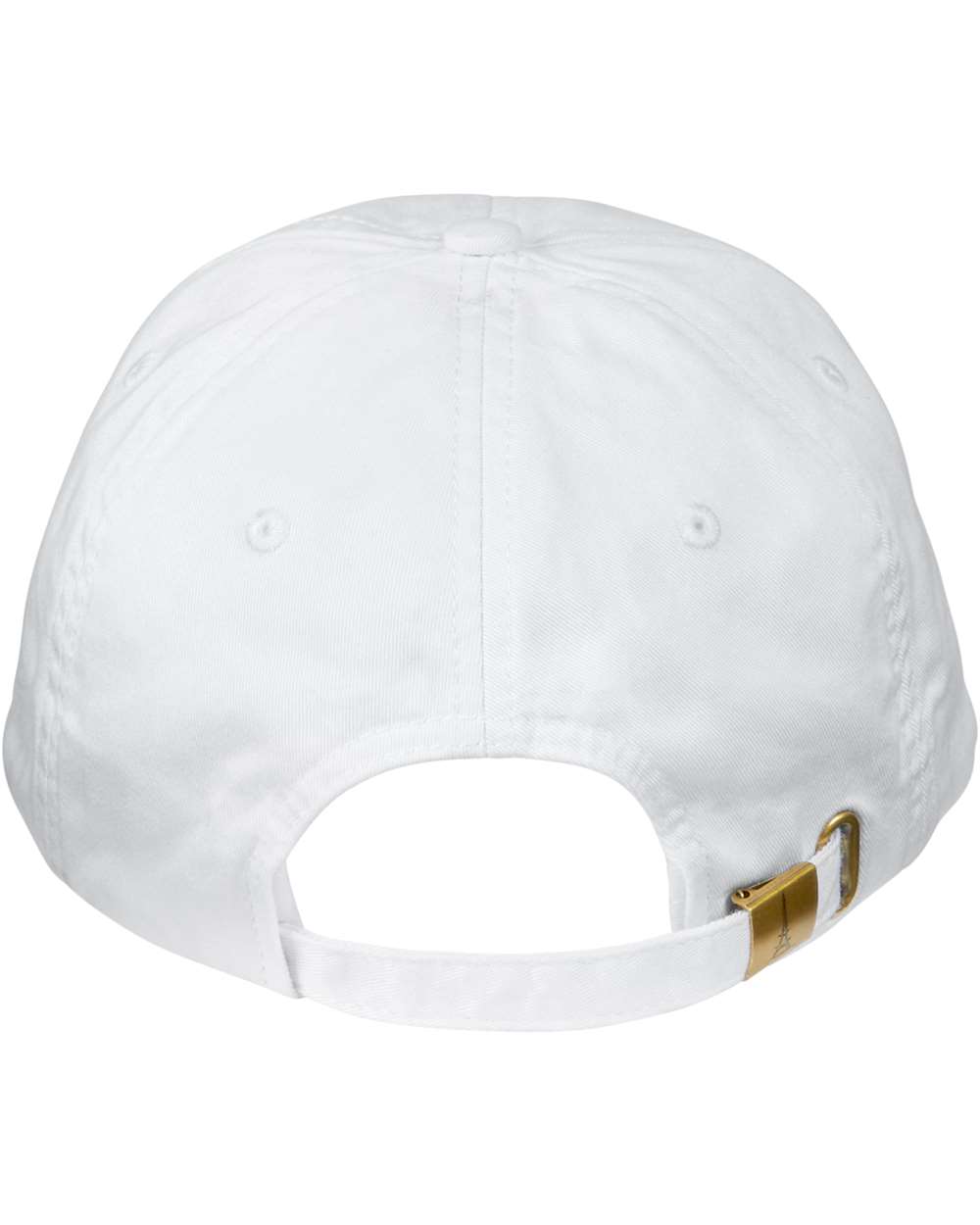 Front View of White Classic Pigment Distressed Cap - LP108