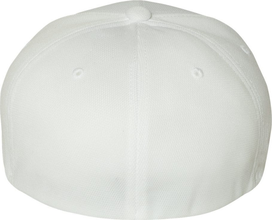 Front View of White Cool & Dry Sport Cap - 6597