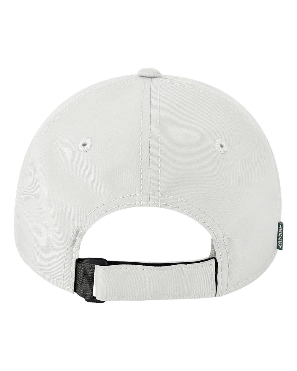 Front View of White Cool Fit Adjustable Cap - CFA