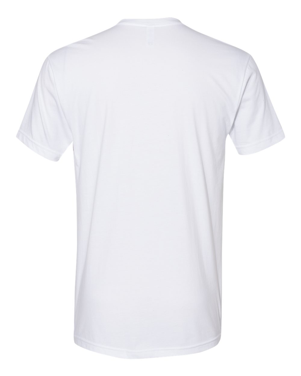 Front View of White Cotton Pocket T-Shirt - 3605