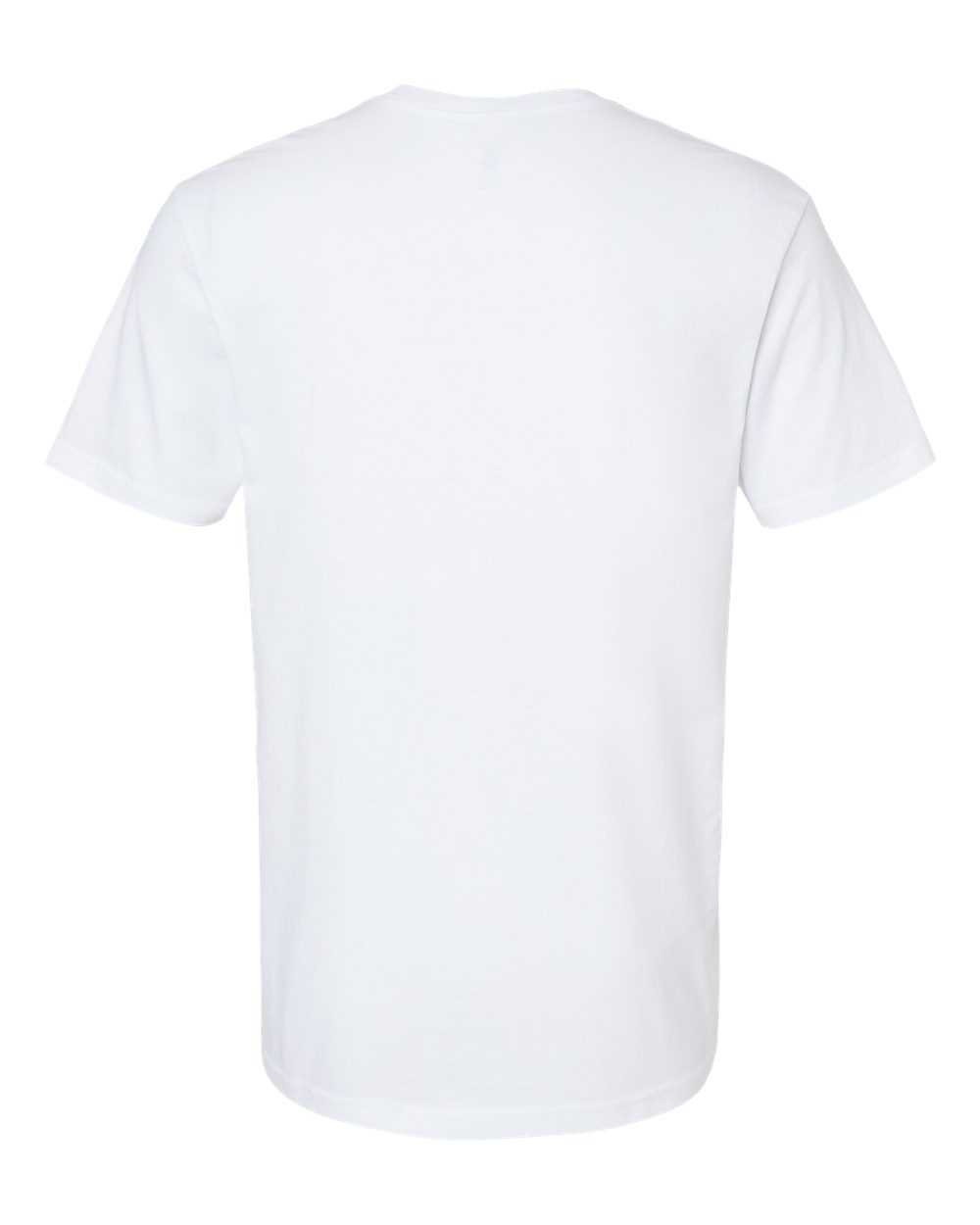 Front View of White CVC V-Neck Tee - 2006CVC