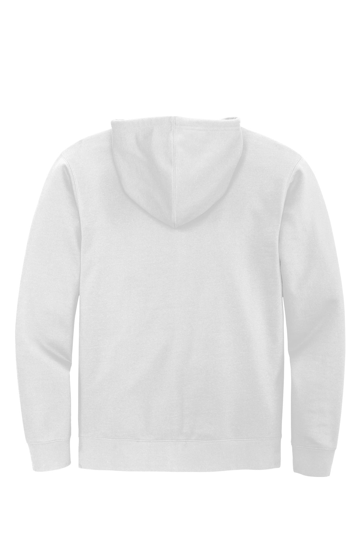 Front View of White District V.I.T. Fleece Full-Zip Hoodie DT6102