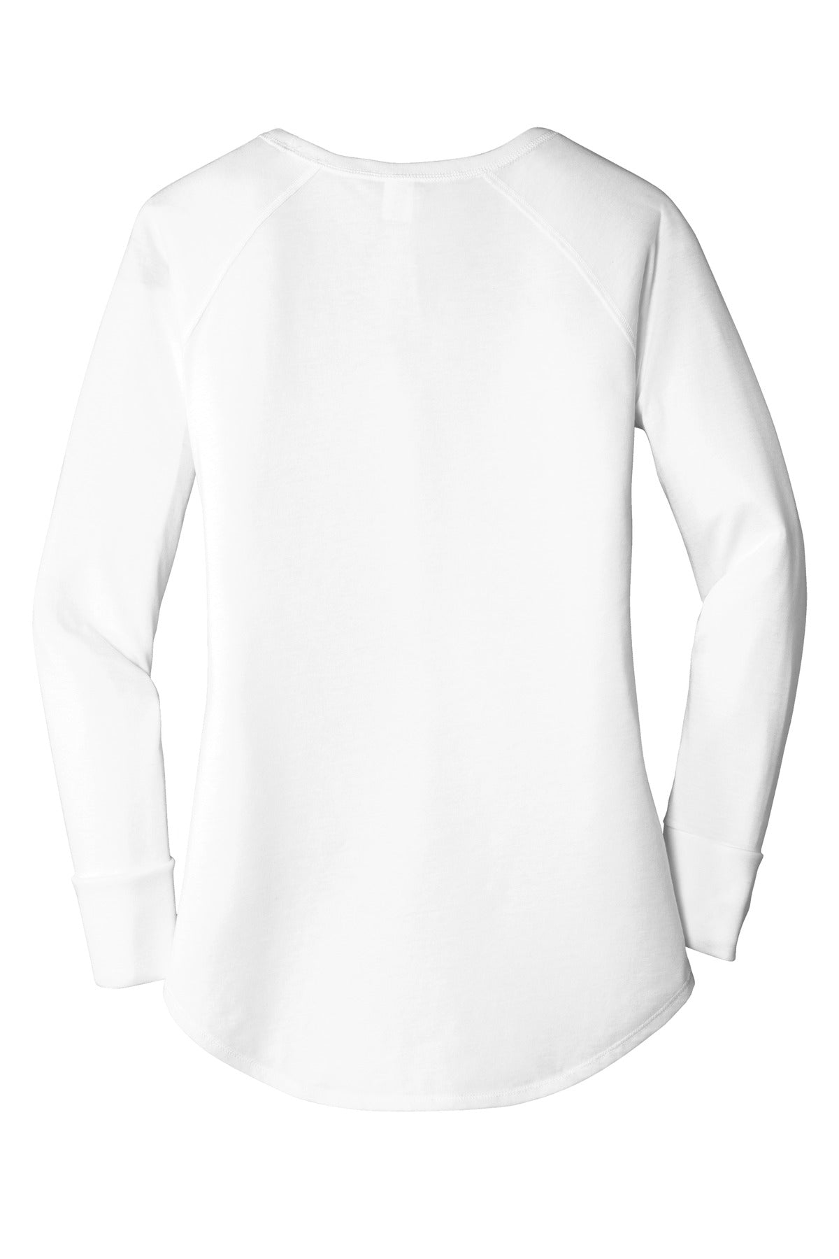 Front View of White District Women's Perfect Tri Long Sleeve Tunic Tee. DT132L