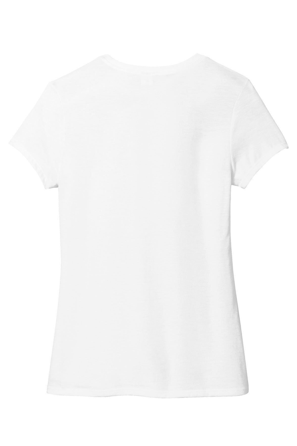 Rear View of White District Women's Perfect Tri Tee. DM130L