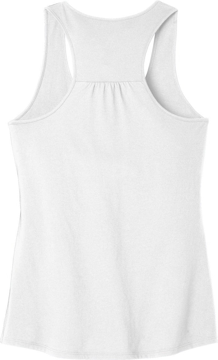 Front View of White District Women's V.I.T. Racerback Tank DT6302