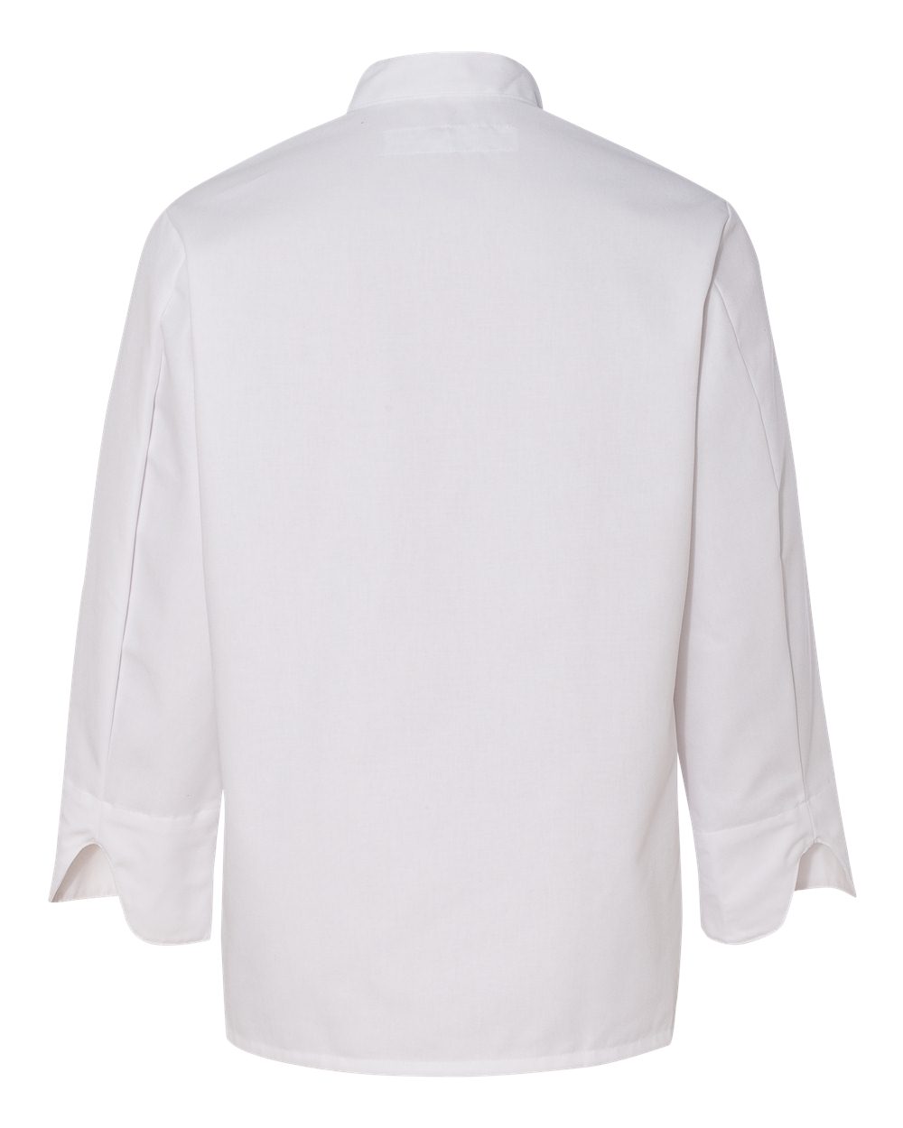 Rear View of White Eight Knot Button Chef Coat with Thermometer Pocket - 0414