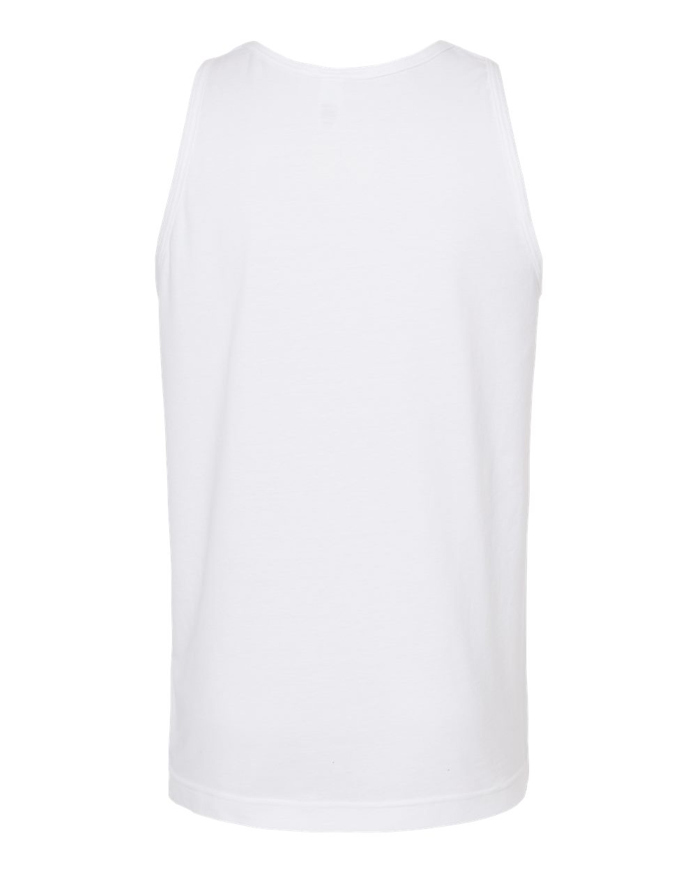 Front View of White Fine Jersey Tank Top - S105