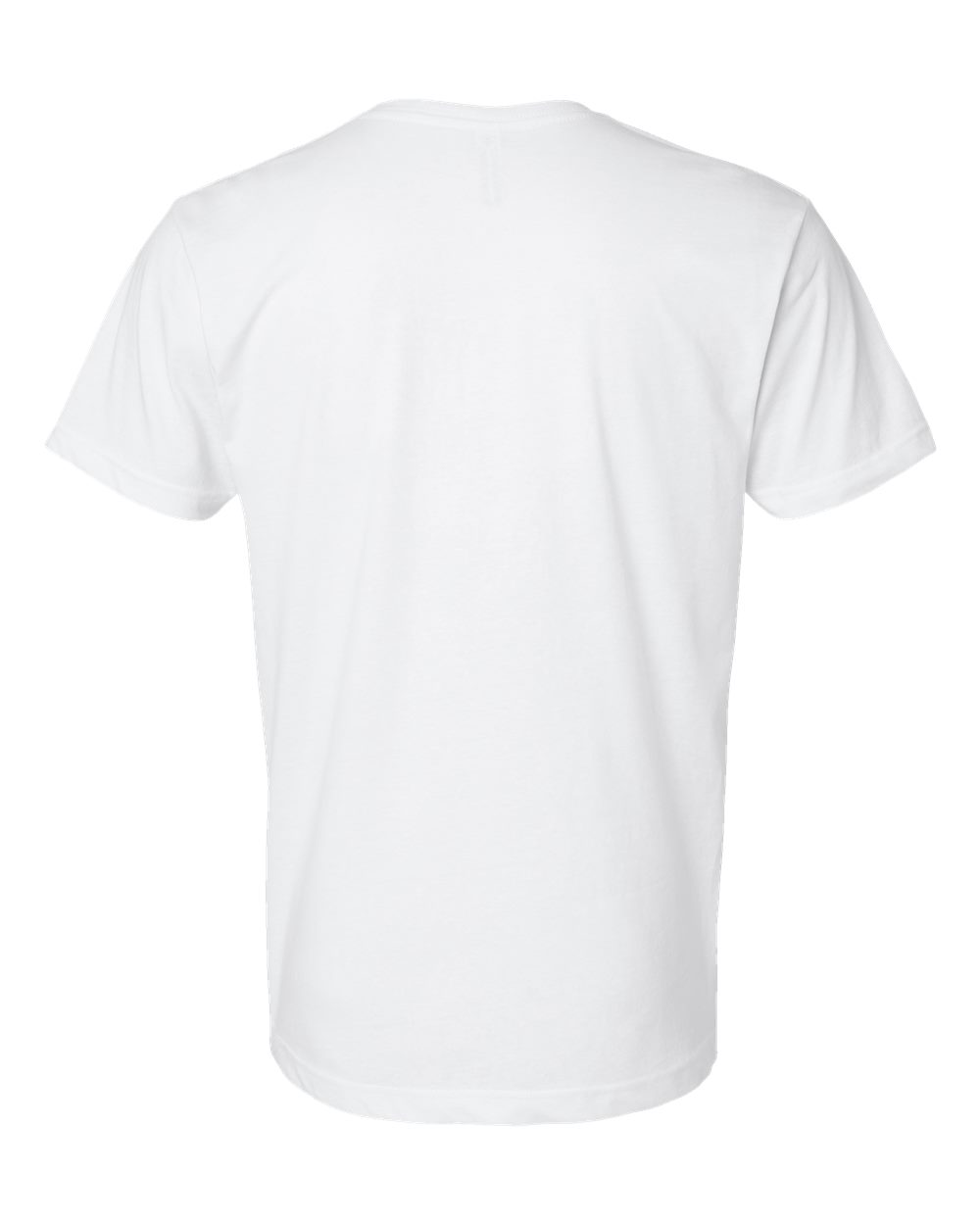 Front View of White Fine Jersey Tee - 6901