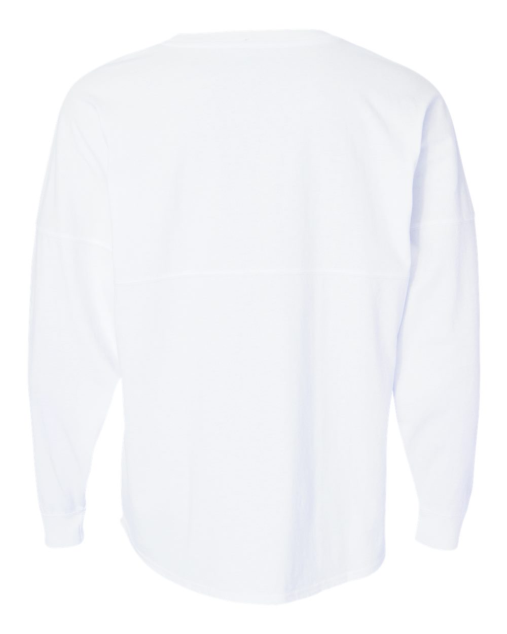 Front View of White Game Day Jersey Long Sleeve T-Shirt - 8229