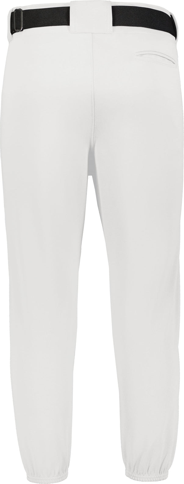 Rear View of WHITE GAMER CLASSIC BASEBALL PANT