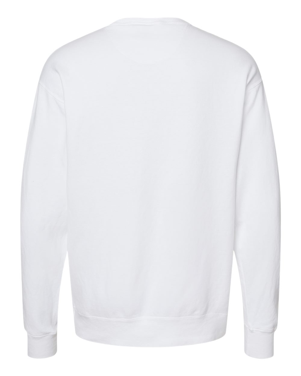 Front View of White Garment-Dyed Crewneck Sweatshirt - GDH400