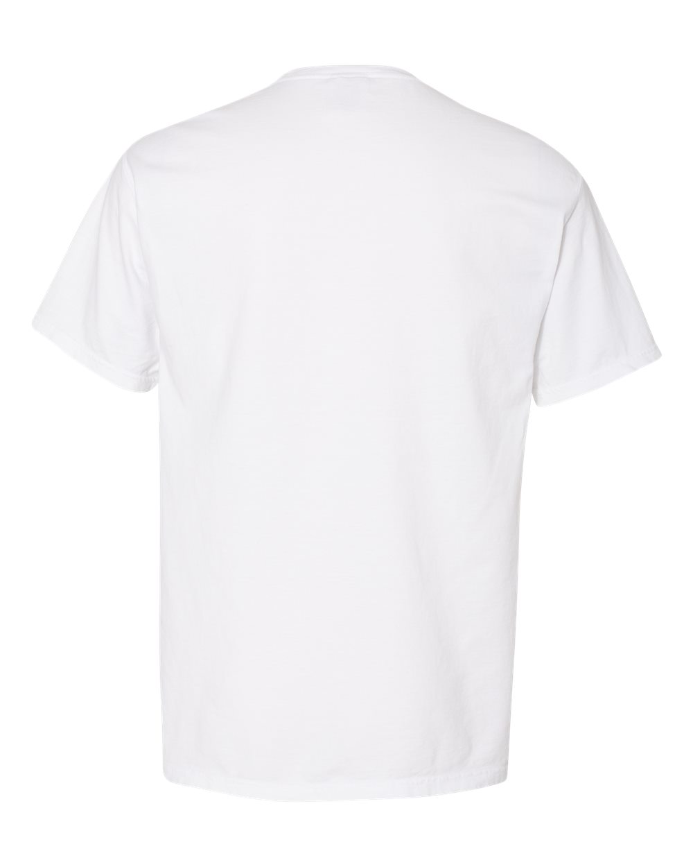 Front View of White Garment-Dyed Pocket T-Shirt - GDH150