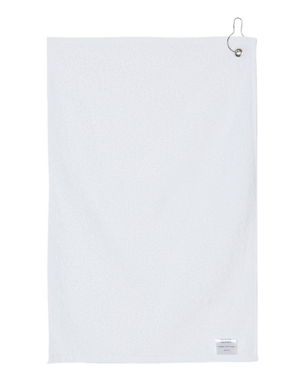 Front View of White Golf Towel - C162523GH