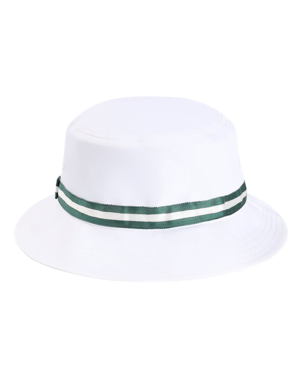 Front View of White/ Green The Oxford Performance Bucket - 1371P