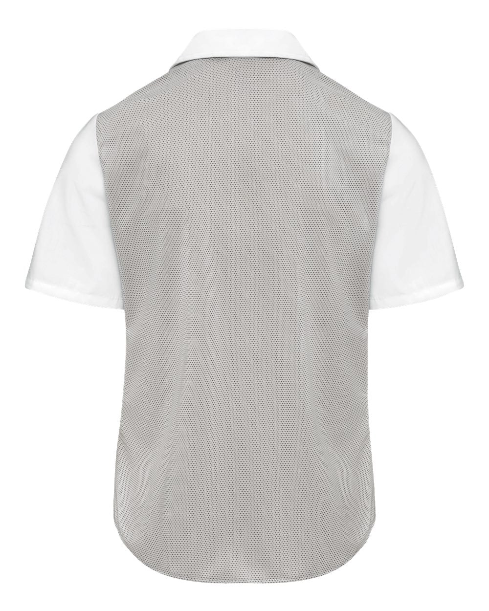 Front View of White/ Grey Women's Poplin Airflow Cook Shirt with OilBlok - 501W
