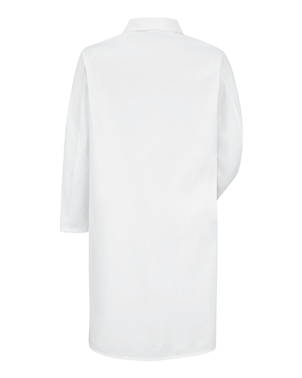 Rear View of White Gripper - Front Butcher Frock - Exterior Chest Pocket - 4016