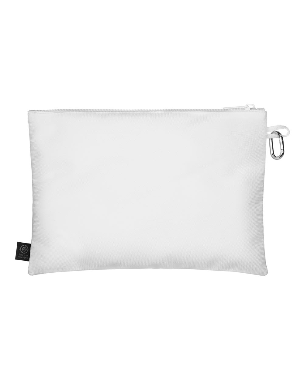Rear View of White Grove Go-Go Pouch With Carabiner - EC8709