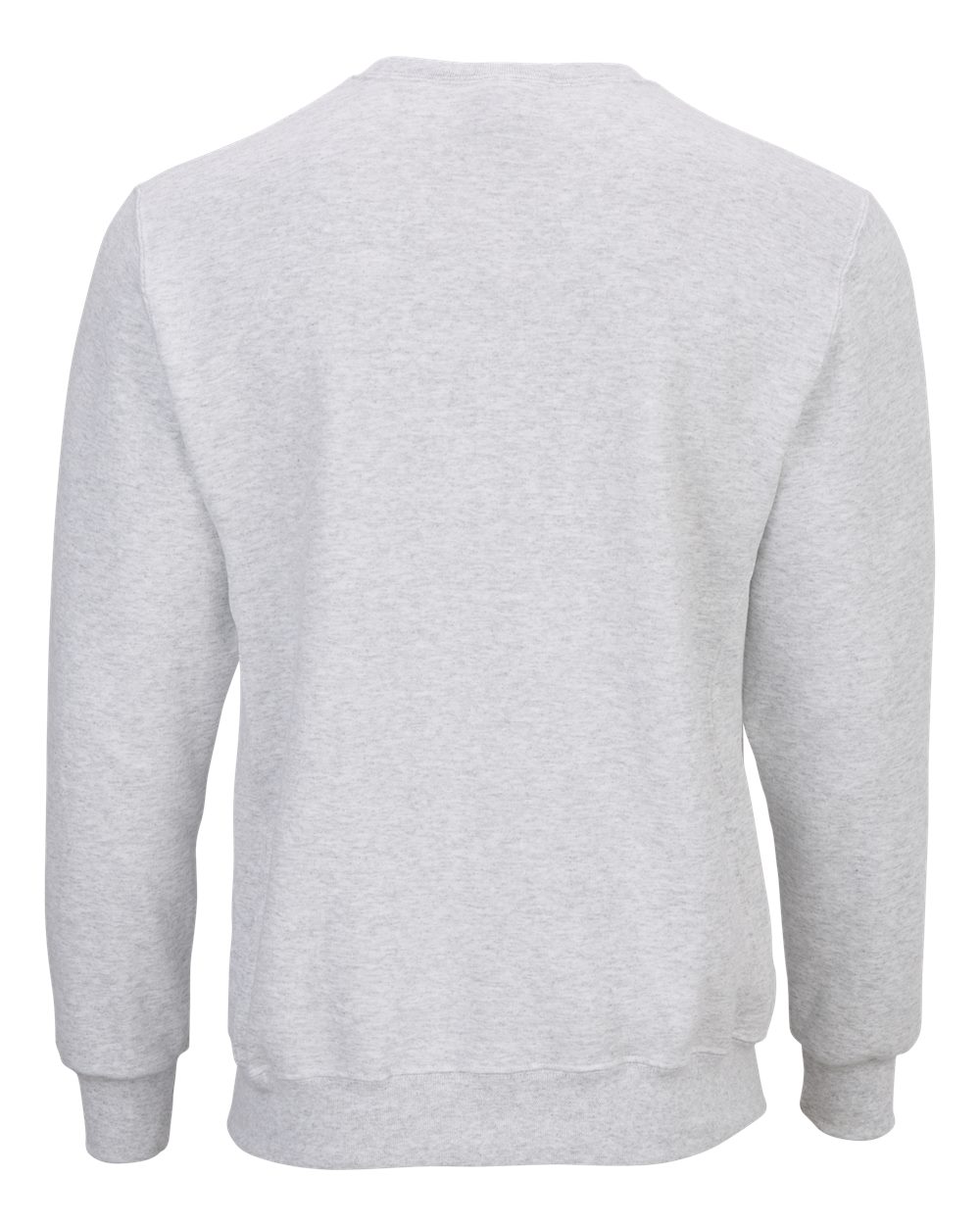 Front View of White Heather Fleece Crew Pullover - BM5101