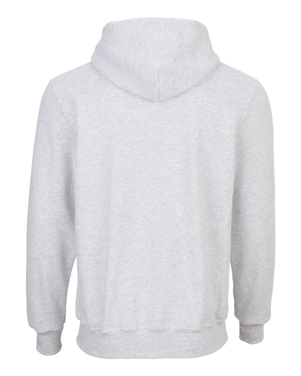 Front View of White Heather Fleece Hooded Pullover - BM5302