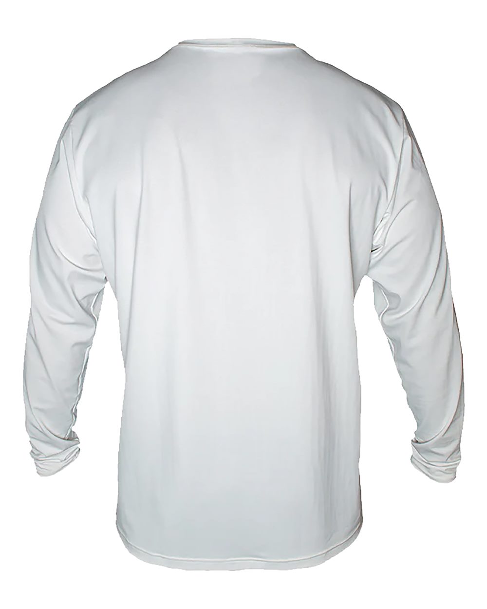 Front View of White Heathered Low Pro Tech Long Sleeve T-Shirt - MVLPRL8