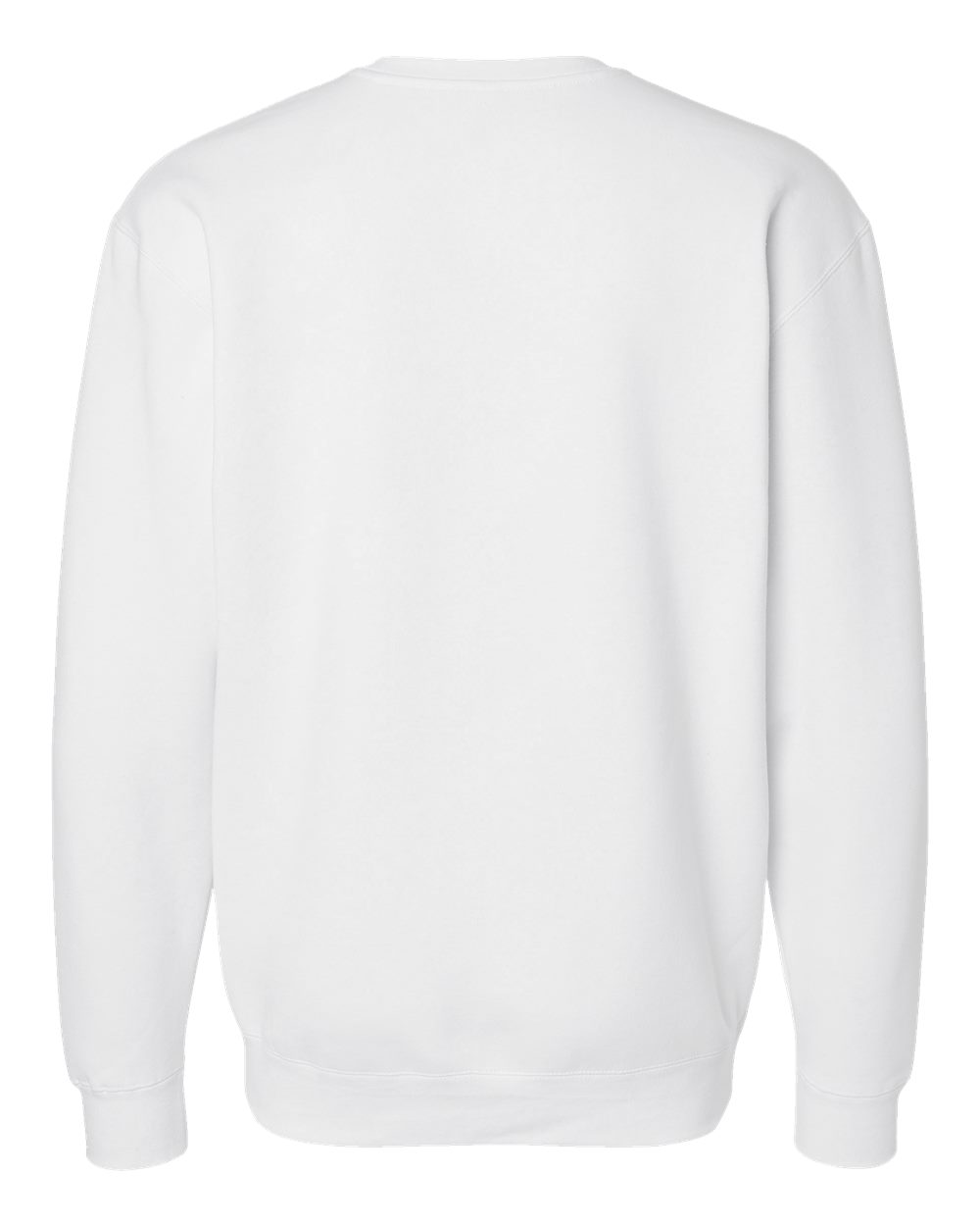 Front View of White Heavyweight Crewneck Sweatshirt - IND3000