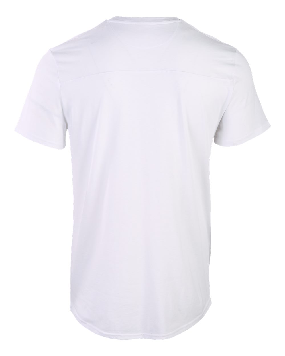 Front View of White High V-Neck T-Shirt - BM2204