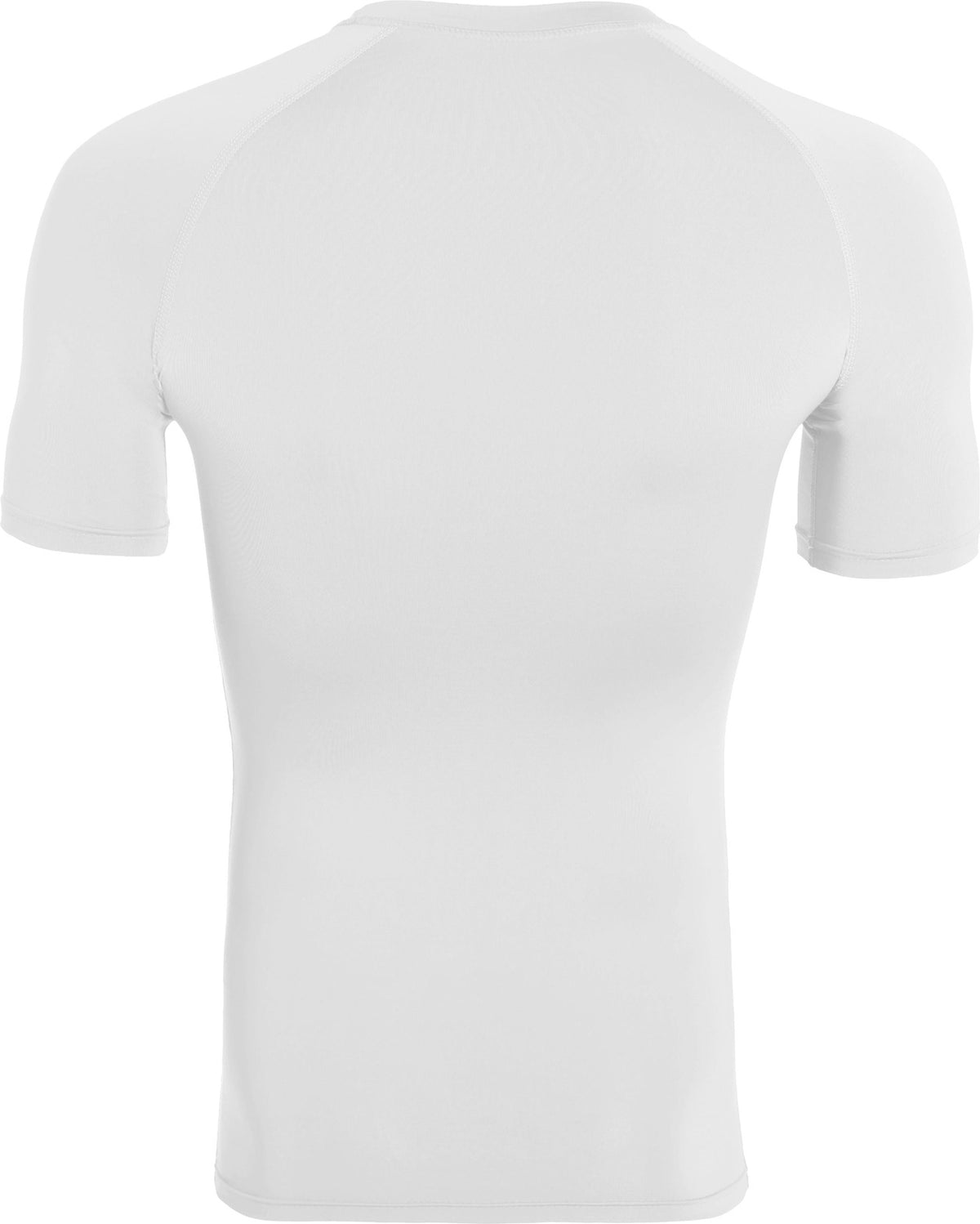 Rear View of WHITE HYPERFORM COMPRESSION SS SHIRT