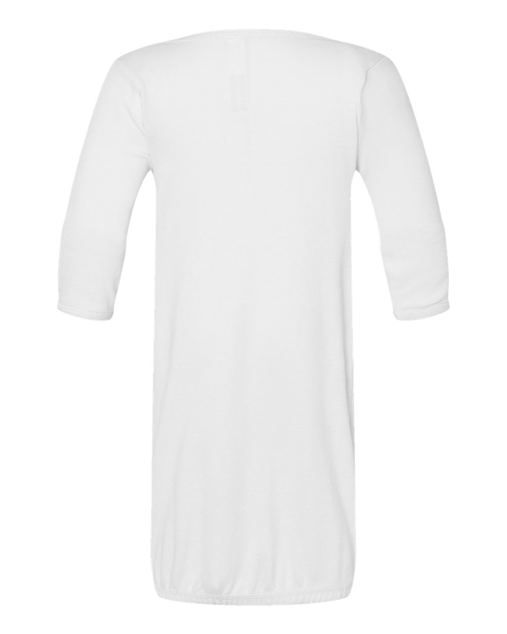 Front View of White Infant Baby Rib Layette - 4406